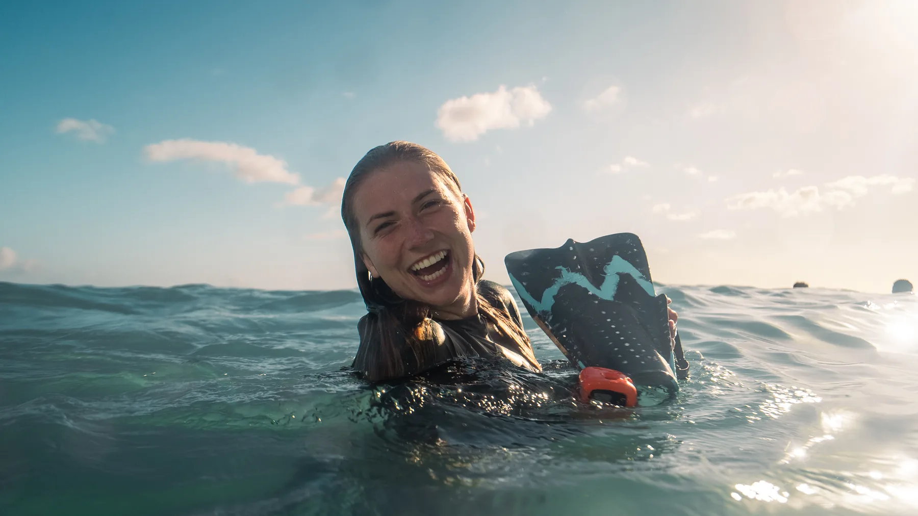Syd Meyer in the water in Hawaii